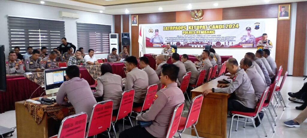 Polres Rembang Gelar Lat Pra Ops Ketupat Candi 2024 Jelang Hari Raya Idul Fitri 1445 H