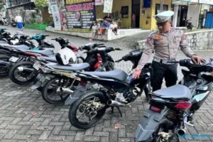 Akibat Knalpot Brong, Puluhan Motor Dikukut Polres Karanganyar