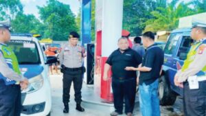 Cegah Kelangkaan dan Penyalahgunaan, Polres Lamandau Sidak SPBU