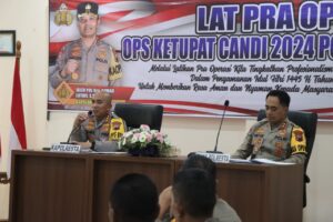 Hadapi Lebaran, Polresta Pati Gelar Latpraops Ketupat Candi 2024