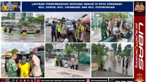 Situasi Banjir Semarang Terkini Dilaporkan Dari Polrestabes Semarang