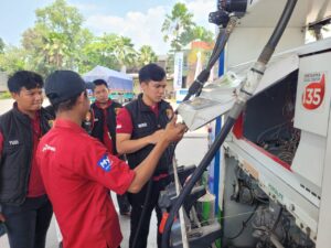 Cek Sejumlah SPBU, Sat Reskrim Polres Rembang Pastikan Alat Ukur Sesuai Standar