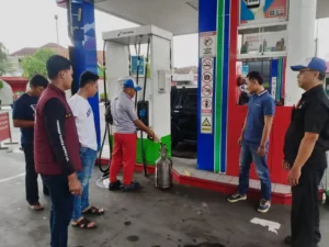 Sidak 2 SPBU,  Polres Sukoharjo Cegah Praktik Curang Jelang Lebaran