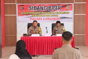 Kapolres Lamandau Beri Pesan Personil yang Melaksanakan Sidang BP4R