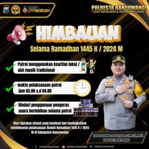 Utamakan Kenyamanan, Polresta Banyuwangi Keluarkan Imbauan Patrol Santun