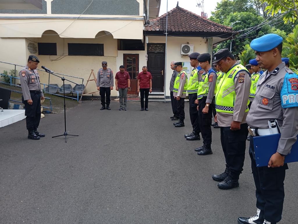 Polres Jembrana Laksanakan Pengecekan & Pengawasan Apel Pagi Cipkon Agung