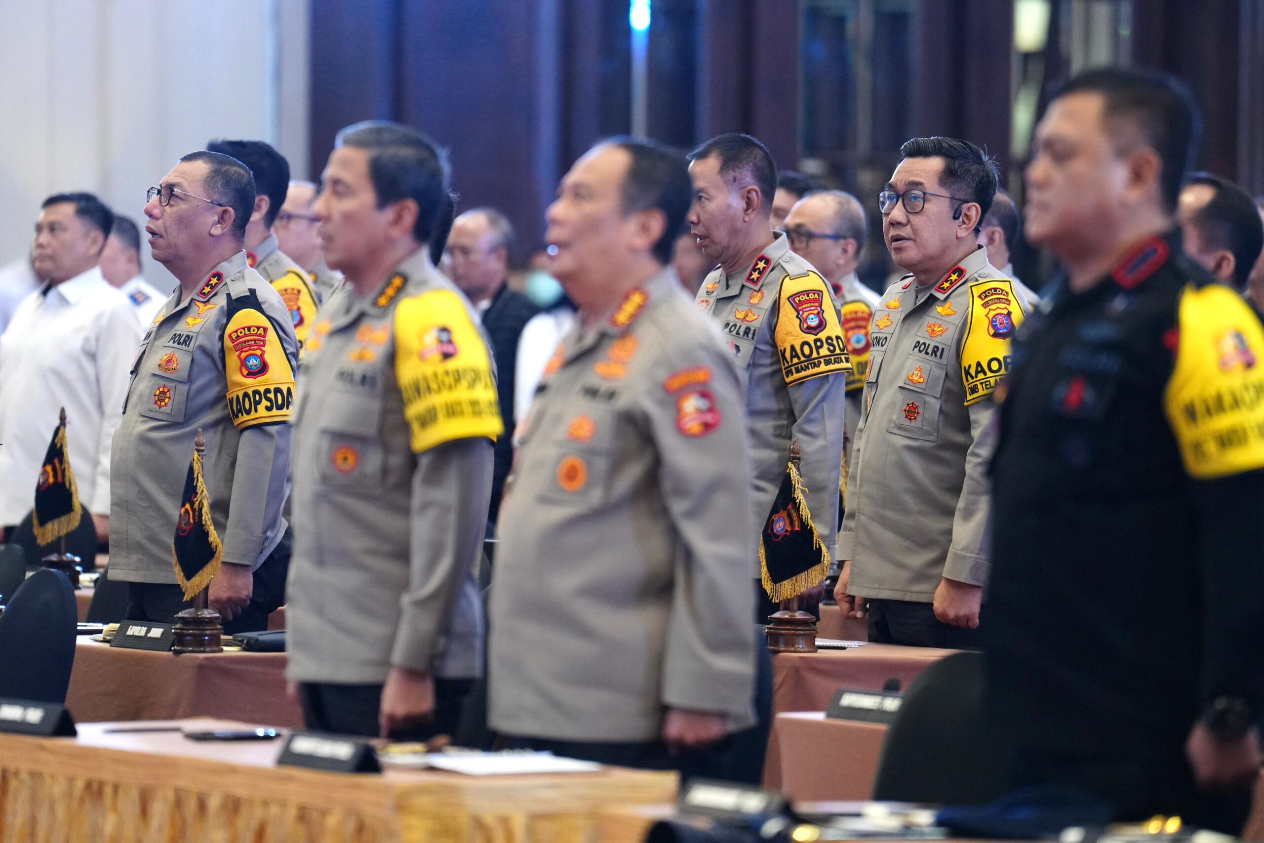 Rakor Linsek Kesiapan Pengamanan Idul Fitri Dipimpin Kapolri Diikuti Kapolda