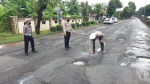 Persiapan Arus Mudik, Satlantas Polres Kendal Tingkatkan Kesiapsiagaan di Pasar Cepiring