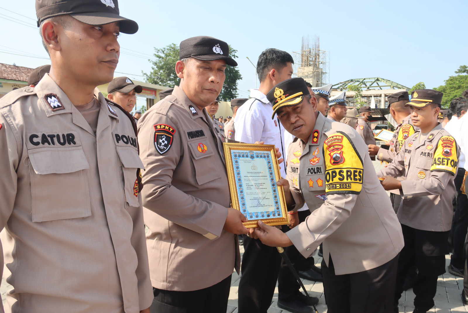 Sebanyak 34 Personil Polres Sukoharjo Berprestasi Tinggi Dapat Penghargaan