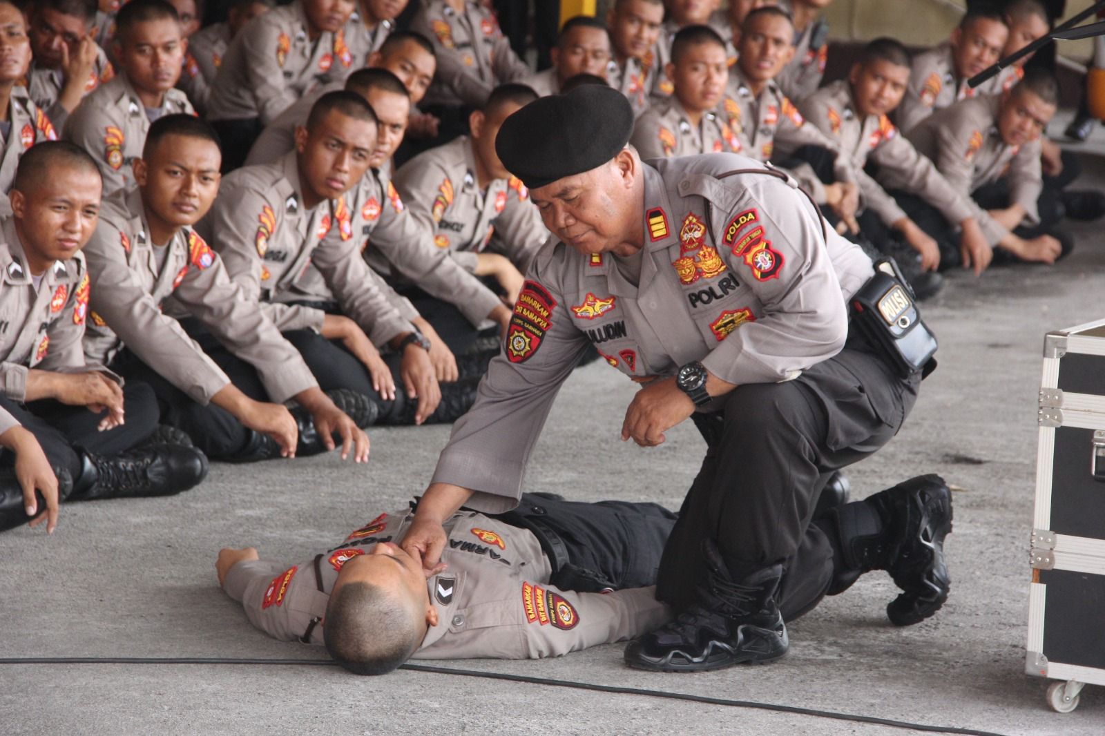 Tingkatkan Kemampuan Personel, Ditsamapta Polda Kalteng Gelar Pelatihan Tptkp