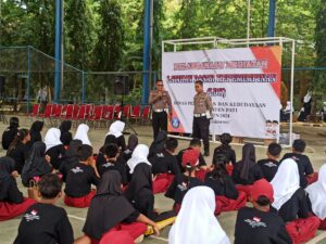 Gelar Latihan Dasar Kepemimpinan, Unit Kamsel Sat Lantas Polresta Pati Kunjungi Sekolah