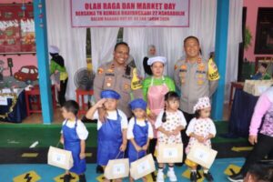 Giat Olahraga & Market Day TK Kemala Bhayangkari 22 Nanga Bulik di HUT ke 44