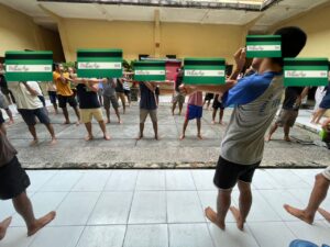 Gelar Olahraga Pagi, Dittahti Polda Kalteng Jaga Kebugaran Tahanan