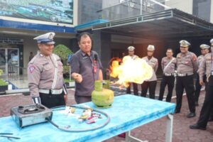 Sosialisasi Penggunaan Tabung Gas Elpiji Diikuti Ditlantas Polda Kalteng