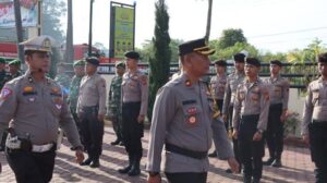 Polres Humbahas Apel Gelar Pasukan Ops Keselamatan Toba 2024