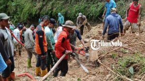 Akibat Longsor di Jenawi Karanganyar, 2 Rumah Hilang dan Puluhan Warga Mengungsi