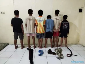 6 ABG Diamankan Polsek Jaten Karanganyar saat Hendak Perang Sarung