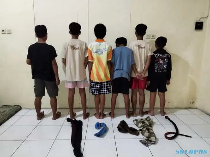 6 Abg Diamankan Polsek Jaten Karanganyar Saat Hendak Perang Sarung