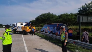 Arus Lalin Tol Batang Semarang Terpantau Lancar Usai Kecelakaan Bus Rosalia