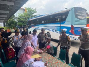 Satlantas Polres Rembang dan Dishub Gelar Ramp Check Jelang Mudik Lebaran