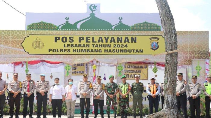 Cek Kesiapan Pengamanan Idul Fitri, Kapolres Humbang Tinjau Pos Pam