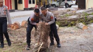 Terapkan Manajemen Kebersihan, Ditsamapta Polda Kalteng Ciptakan Lingkungan Sehat