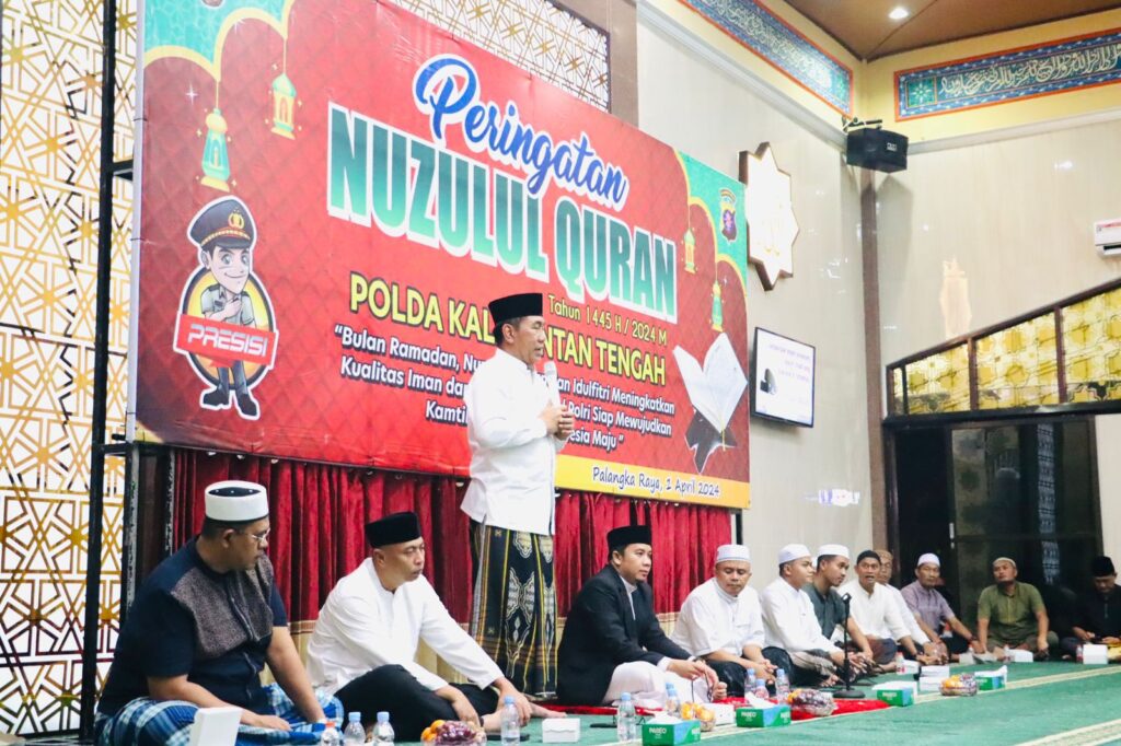 Dirlantas Polda Kalteng Ikuti Peringatan Nuzulul Quran di Masjid Baitussyuja