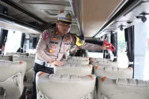 Jamin Keamanan Pemudik, Polres Banjarnegara Gelar Ramp Check Angkutan Umum