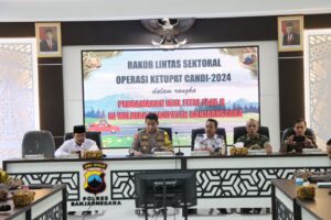 Persiapan Pengamanan Mudik Lebaran, Polres Banjarnegara Gelar Rakor Linsek Operasi Ketupat Candi 2024