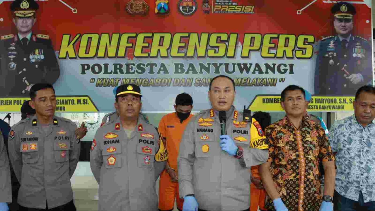 Jatim polresta banyuwangi ungkap sabu 7 kg, 3 pengedar ditangkap