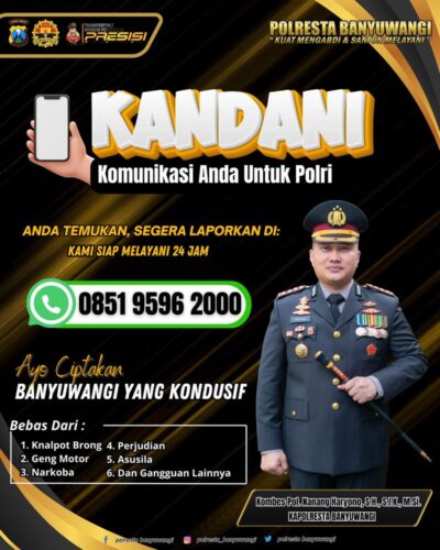 Kandani, Cara Warga Banyuwangi Komunikasi Dengan Polisi Banyuwangi