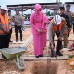 Kapolres Lamandau Gelar Ground Breaking Pembangunan Asrama Polsek Sematu Jaya