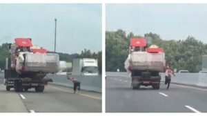 Sebuah Truk Berjalan Tidak Terkendali Tanpa Sopir di Tol Semarang-Batang