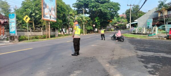 Ops Ketupat Polres Jembrana: Personil Pos Pam Melaya Gelar Pengaturan