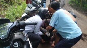 Pemotor Tewas Usai Tabrak Pohon di Jl Raya Blimbingsari Banyuwangi