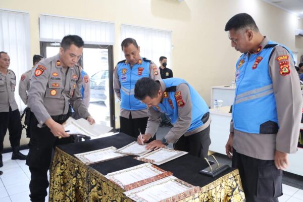 Penerimaan Polri T.a. 2024, Polres Jembrana Tanda Tangani Pakta Integritas