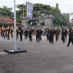 Personil Polres Rembang Laksanakan Olahraga Pagi Guna Jaga Kebugaran Tubu