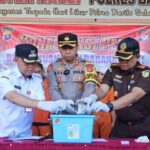 Polres Barsel Gelar Konferensi Pers Dan Pemusnahan Barang Bukti 16,95