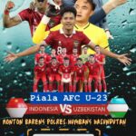 Polres Humbahas Gelar Nobar Pertandingan Semifinal Piala Asia U 23