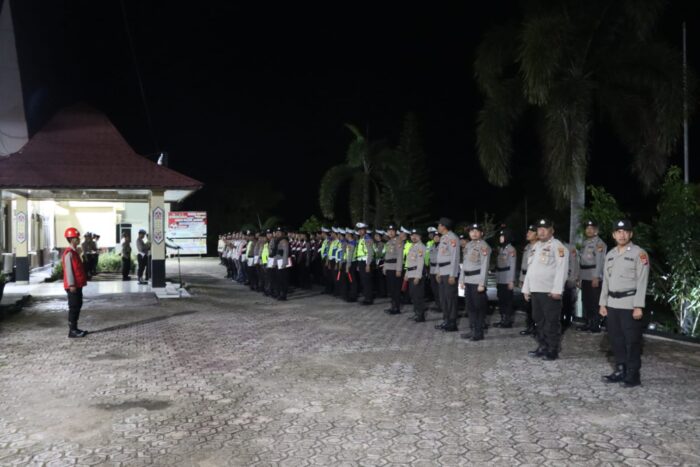 Polres Lamandau Apel Pasukan Pam Malam Takbir Dan Idul Fitri