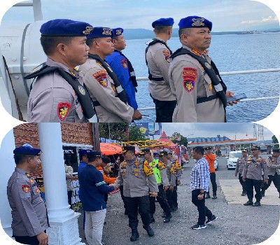 Satpolairud Polresta Banyuwangi Patroli Gabungan Di Penyebrangan Pelabuhan Asdp/lcm