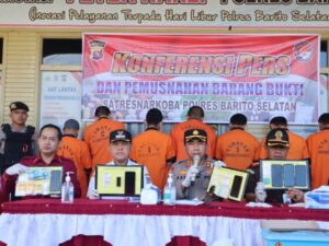 Sebanyak 16,95 Gram Sabu Dimusnahkan Polres Barsel