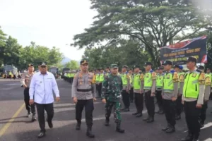 Selama Pengamanan Arus Mudik, Polres Jembrana Terapkan Patroli Pagar Betis