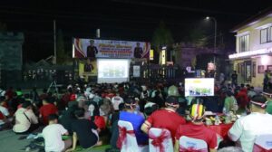 Meriah dan Semarak, Polres Rembang Fasilitasi Nobar Timnas Indonesia U-23 vs Uzbekistan U-23