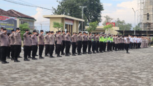 Siap Amankan Penetapan Presiden dan Wakil Presiden, Polres Sukoharjo Terjunkan Ratusan Personil