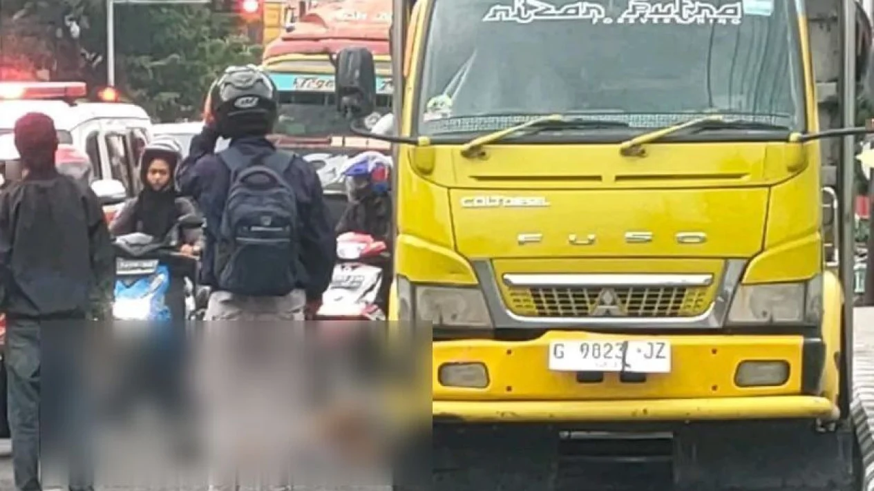 Terlindas Truk Di Jalur Pantura Kota Brebes, Pelajar Sma Di