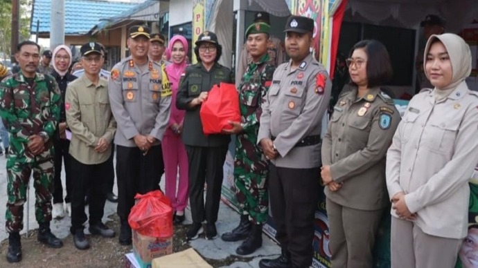 Tinjau Pos Pam Ops Ketupat, Kapolres Lamandau Bersama Forkopimda Pastikan