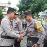 Upacara Korp Raport Dua Perwira Dipimpin Kapolres Jembrana