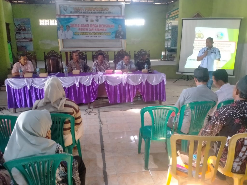 Sosialisasi Desa Bersinar Bersih Dari Narkoba, Polres Rembang Sambang Desa