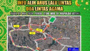 Ada Polda Jateng Bersholawat, Ini Ruas Jalan Yang Akan Dialihkan